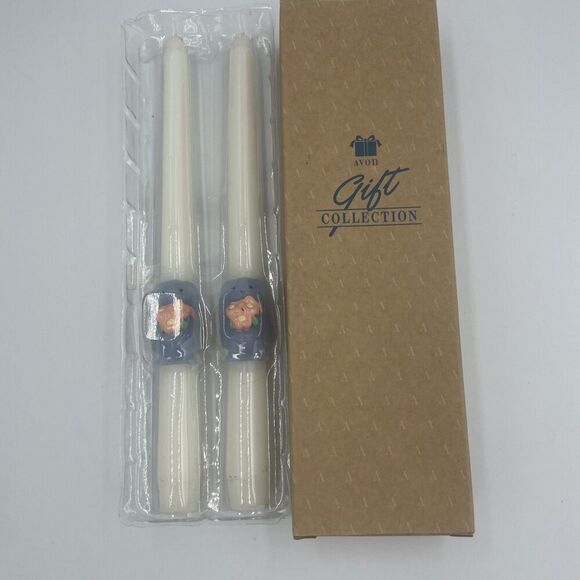 NIB Avon Springtime Easter Bunny Collection 10 inch Taper Candles - Picture 1 of 7